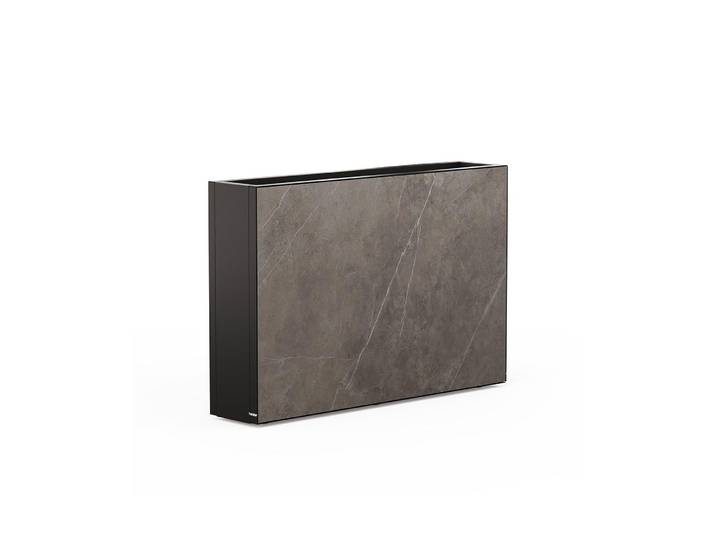 Pflanzkübel HERSTERA GARDEN Laminate 120 x 25 x 80 cm , grau (schwarz), B:120cm H:80cm T:25cm, Pflanzgefässe, Pflanzkübel
