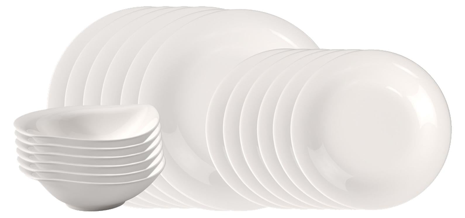 Villeroy & Boch Essential diner servies, 18-delig, wit