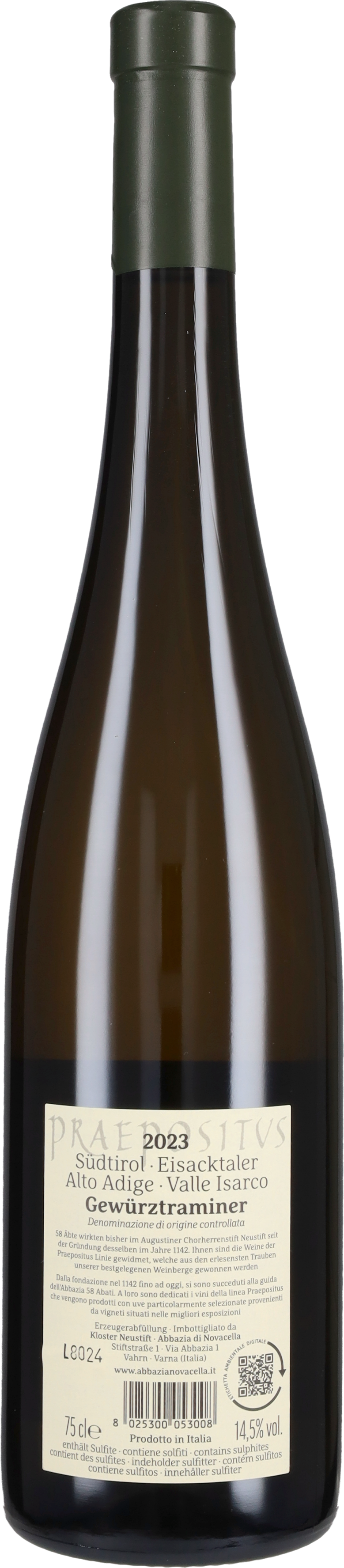 Gewurztraminer 'Praepositus' Abbazia di Novacella 2024