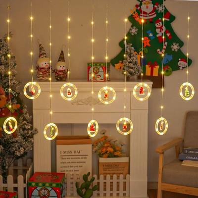 Uplifted Finds LED Round Curtain String Lights With Remote Control warm Light