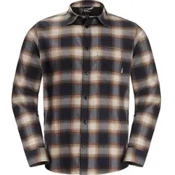 JACK WOLFSKIN Herren Hemd WANDERWEG SHIRT M, Größe L in Schwarz Schwarz