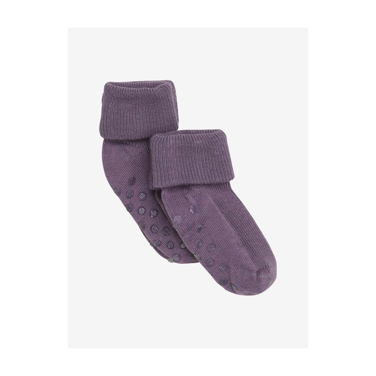 Minymo Baby rib Sock w. ABS (2-pack) flint (658) 15\18 5067-658-15\18