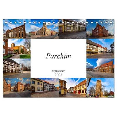 Parchim Impressionen (Tischkalender 2027 DIN A5 quer), CALVENDO Monatskalender