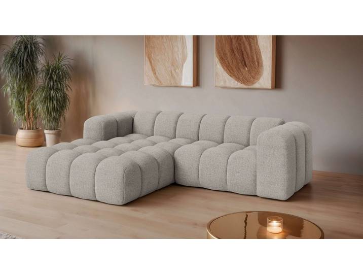 OTTO home Ecksofa KALLIE L-Form, 248 cm - OTTO. Verlässliche Qualität., Bubble Optik, moderne Steppung, hoher Sitzkomfort