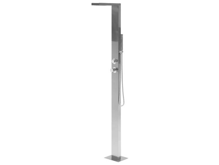 Beliani Gartendusche Silber Lotzorai, Silberfarben, Metall, 26x210x50 cm, Freizeit & Co, Wellness & Gesundheit, Whirlpools