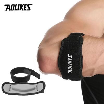 Uplift Treasures AOLIKES Adjustable Tennis Elbow Strap With Compression Pad black With Gray