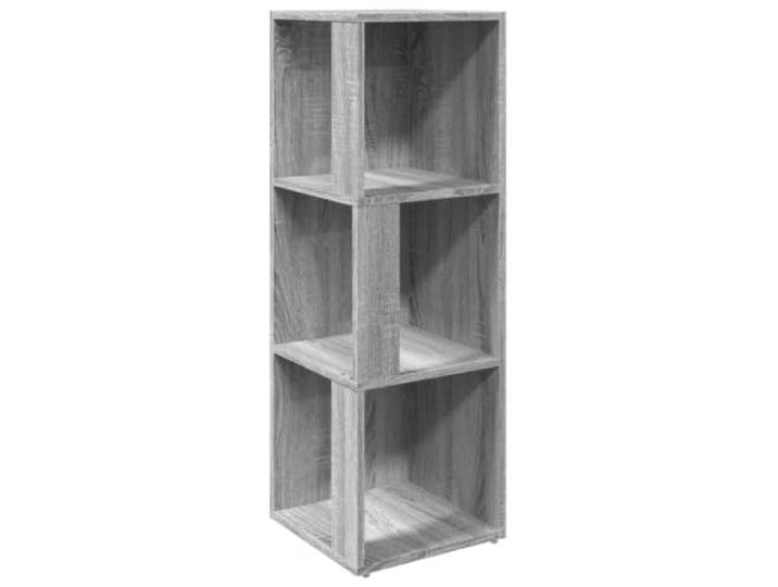 Helloshop26 Eckschrank, klassisch, kompakt, 33 x 33 x 100 cm, mit großem Stauraum, moderner Stil, aus Holz, Grau, 02_0048519