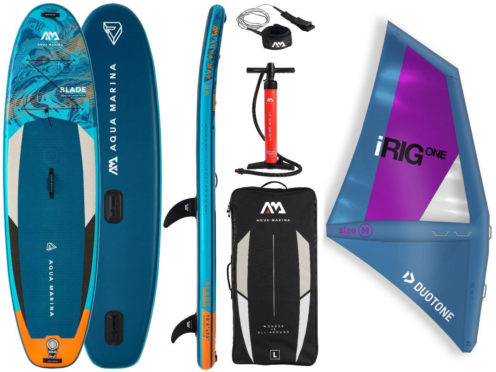 AQUA MARINA BLADE 10'6 Windsurf Board SUP mit aufblasbarem iRIG Segel M
