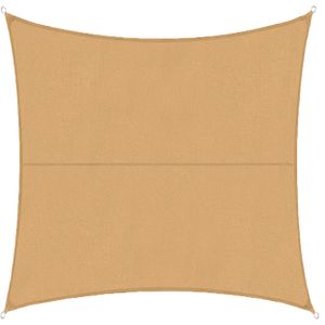Casa-Pura Sonnensegel fd-8427, sand, quadratisch, 3 x 3m, wasserabweisend, UV-Schutz