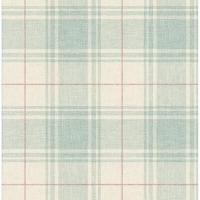 Seabrook Designs Libbie Flannel Plaid Unpasted Wallpaper