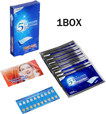 Handpicked Choices Teeth Whitening Strips Kit Fast Stain Removal Dental Whitening Strips 5d 7pairs 14stickers
