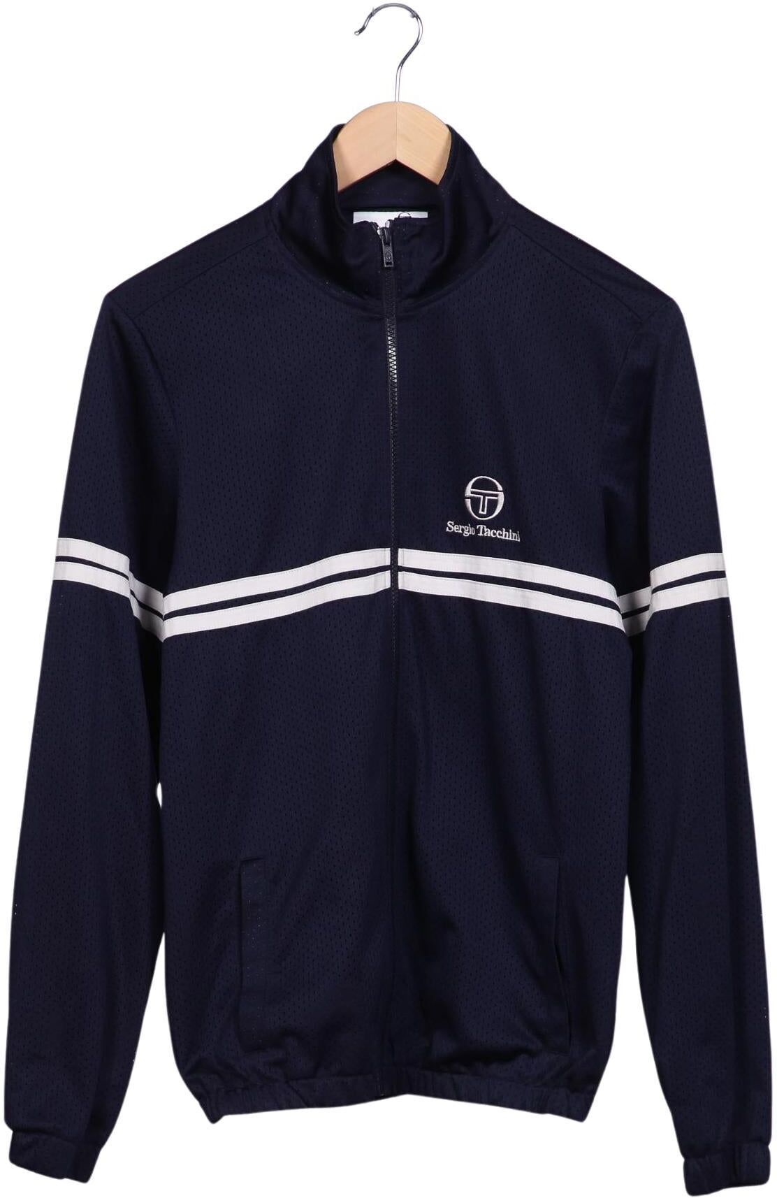 Sergio Tacchini Herren Sweater, Marineblau, Gr. S, Synthetik - Second Hand