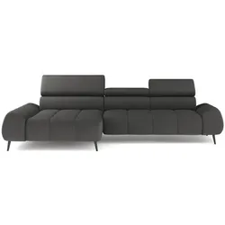 Ecksofa Mavel Stoff Grau Dunkelgrau