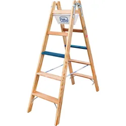 ILLER-LEITER Holz Stufen Stehleiter 2105-7
