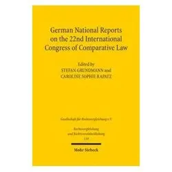 German National Reports on the 22nd International Congress of Comparative Law, Fachbücher von Stefan Grundmann, Caroline Sophie Rapatz