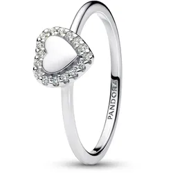 Pandora 193801C01 Damen-Ring Herz Silber, 52/16,6