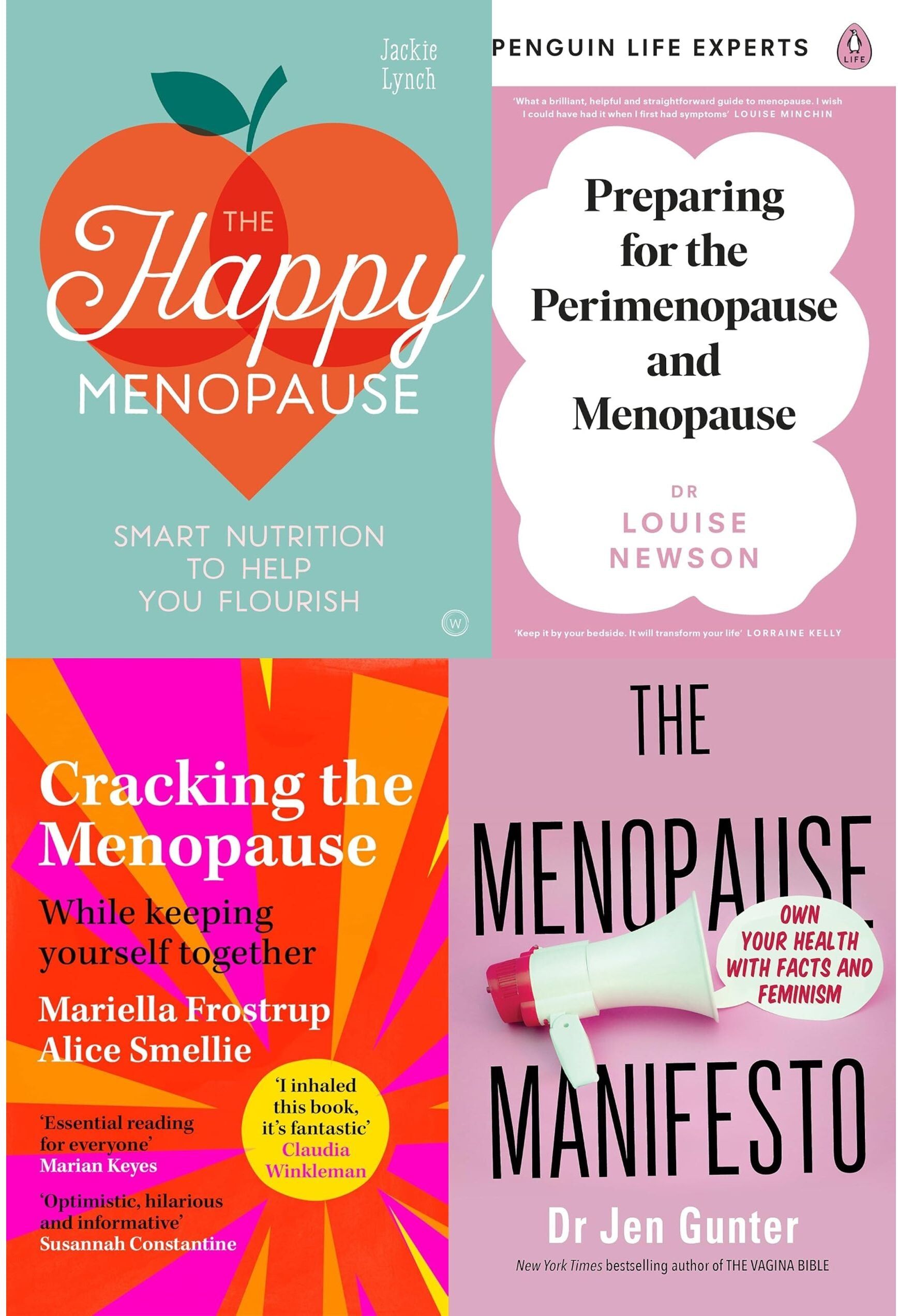 Piatkus The Menopause Manifesto, The Happy Menopause,  Cracking the Menopause, Preparing for the Perimenopause and Menopause 4 Books Collection Set