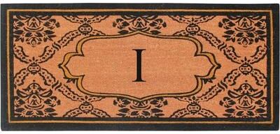 "A1 Home Collections Uriel Bleached Coir Anti-shred Monogrammed Doormat, 30"" X 60"""