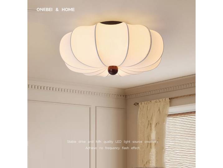 Lampe de plafond vintage en soie pour chambre à coucher, style japonais Wabi Sabi, antique, silencieuse, pour B&B, salle à manger, lampes à vent crème, décorations pour la maison