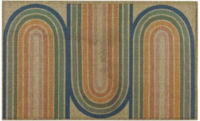 "Mohawk Home Rainbow Curves Multi 1' 6"" X 2' 6"" Door Mat"