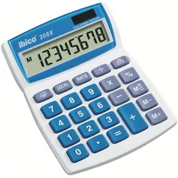 Ibico Tischrechner 208X weiß/blau Packung mit 10 Stück