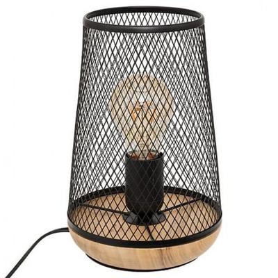 Metall schwarze Holzlampe H23, schwarz