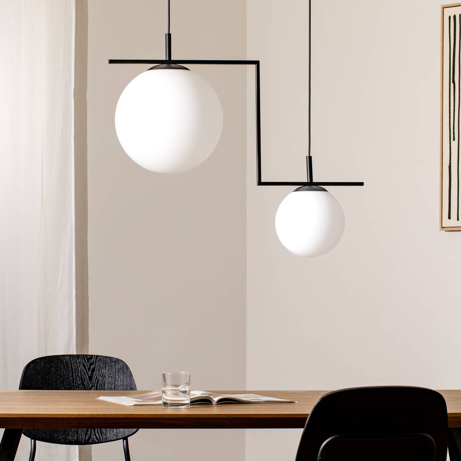 Pendant Light Zac ALDEX, dimmable, Black, Living / Dining Room, metal, Modern, Ceiling Light