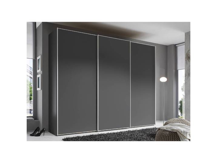 Schwebetürenschrank Sinfonie Plus Typ A 249 x 222cm Grau/Graphit Classic Silber
