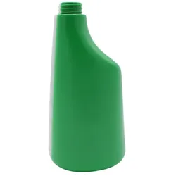 Sprühflasche ohne Sprühkopf Leerflasche grün 600 ml mit Milliliter-Skalierung und transparenter Niveaulinie