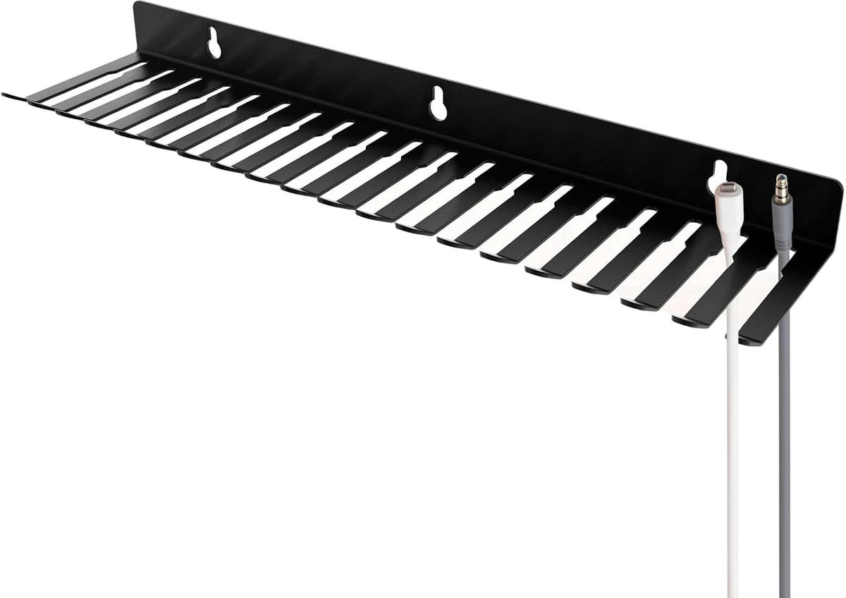 Kabelhanger Wandmontage Zwart - Roestbestendig Staal - 35,8 cm