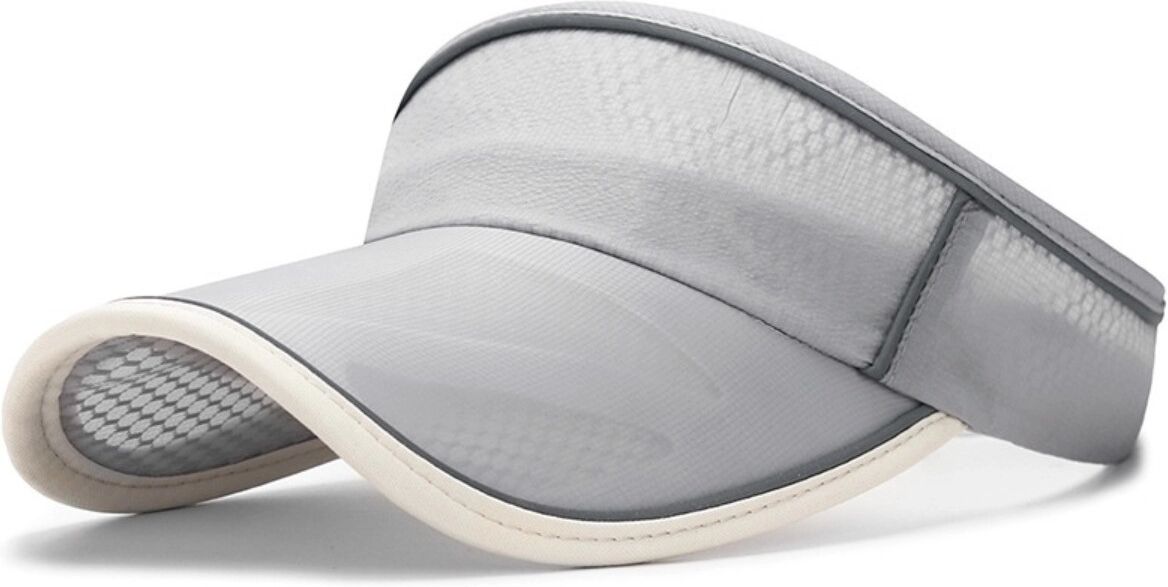 INF Verstellbare Schirmmütze mit offener Oberseite — Schnelltrocknendes Polyester, leicht für Laufen und Outdoor-Sport Grau