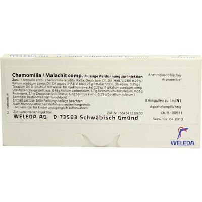 WELEDA AG CHAMOMILLA/MALACHIT comp.Ampullen 8X1 ml 01620650