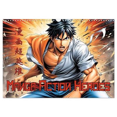 Manga Action Heroes (Wandkalender 2027 DIN A3 quer), CALVENDO Monatskalender