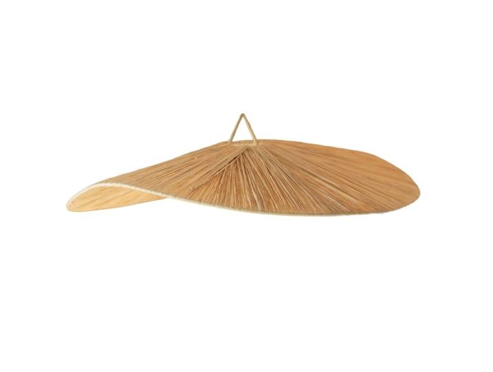Abat-jour parasol raphia volanté osier naturel 72 x 72
