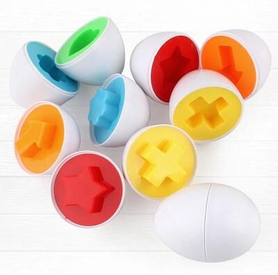 Uplift Picks Matching Eggs Montessori Color Sorting And Shape Recognition Toy 6 Pcs Opp Bag