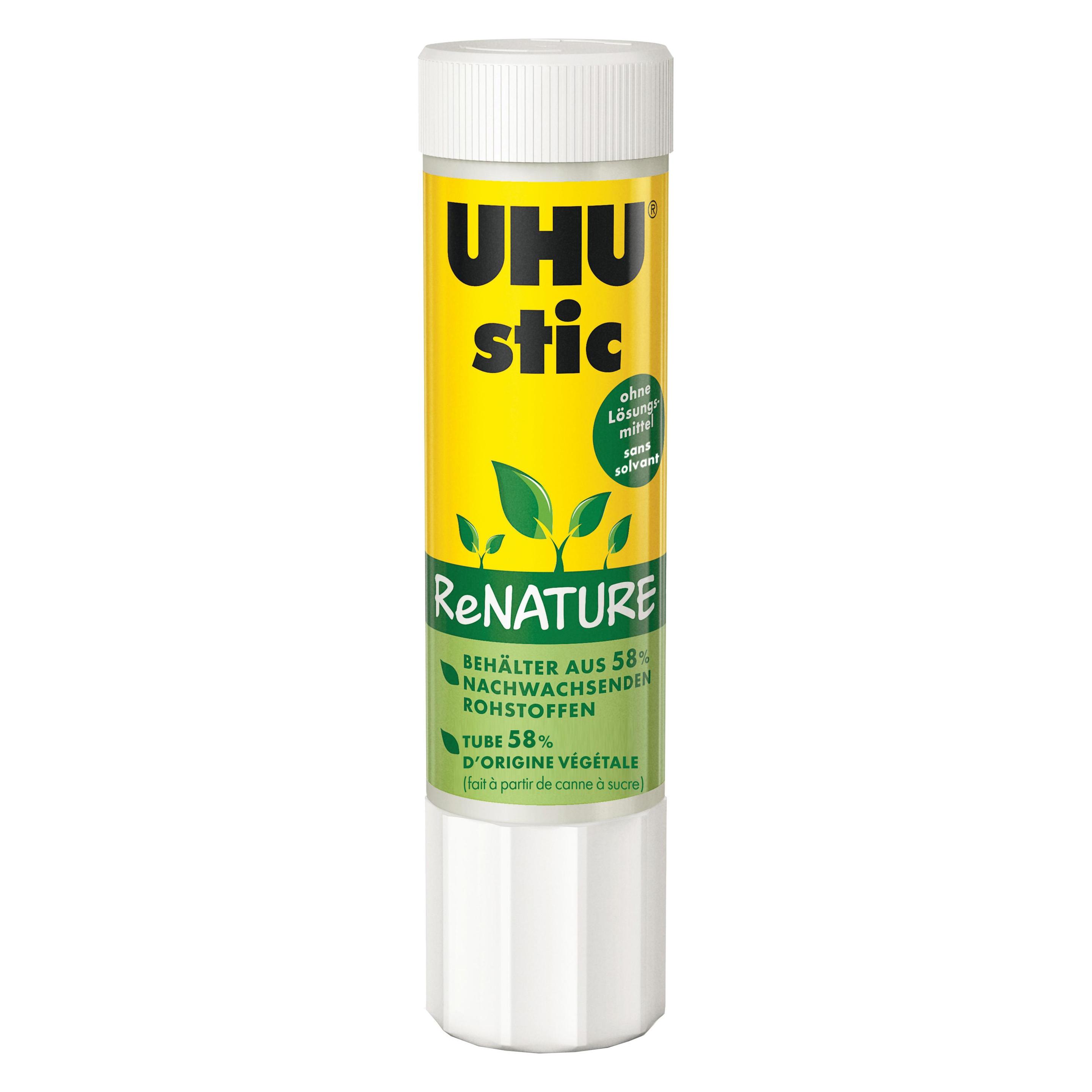 UHU Klebestift lösemittelfrei stic ReNATURE nachfüllbar: Nein Masse (Gewicht): 8,2 g (8.20 g) (22178329)