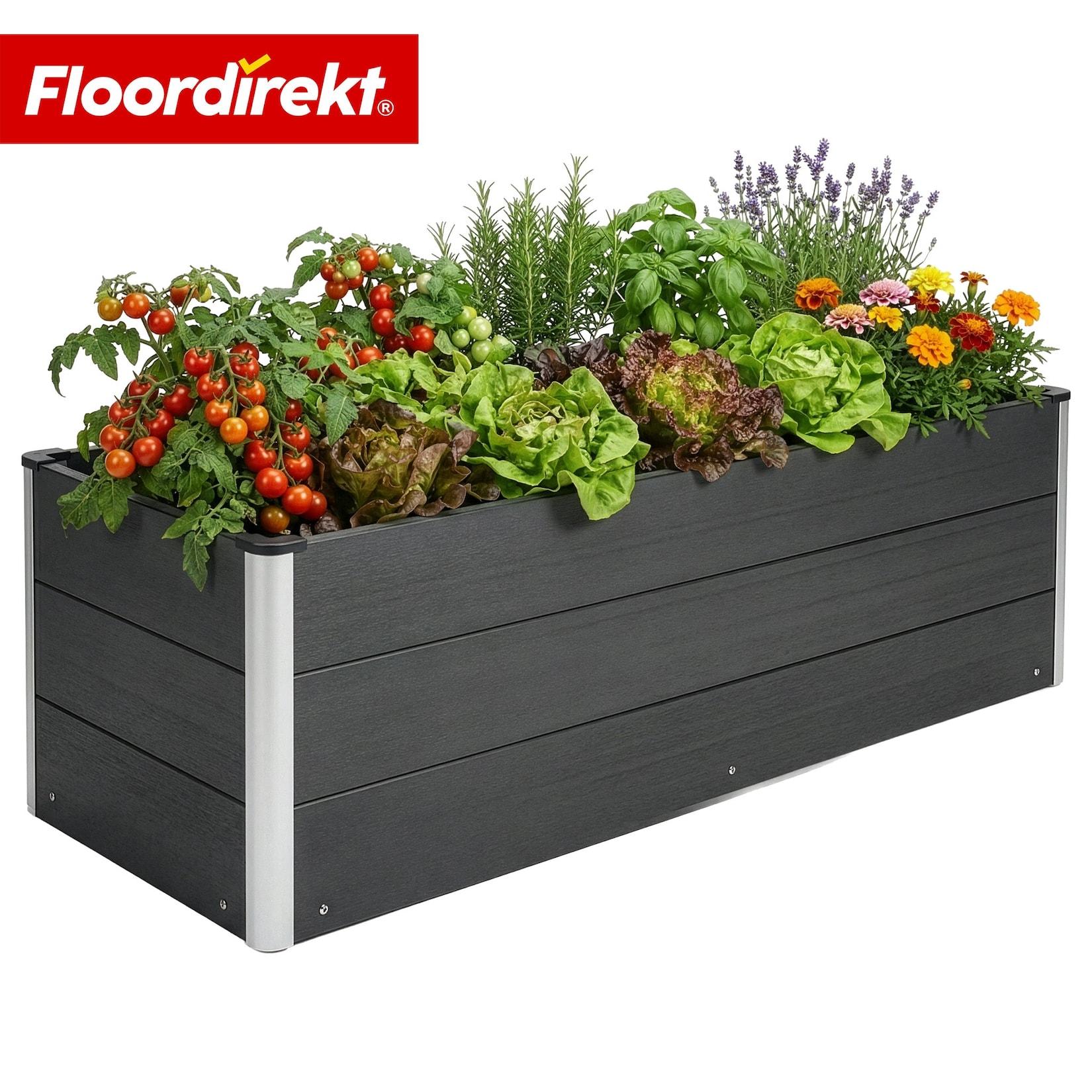 Floordirekt WPC-Hochbeet Paros Anthrazit Wetterbeständig & langlebig