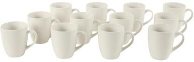 Gibson Home Great Essentials 12 Ounce Porcelain Coffee Mug Set - Cups for Latte, Hot Tea, Cappuccino, Mocha, Espresso, Cocoa