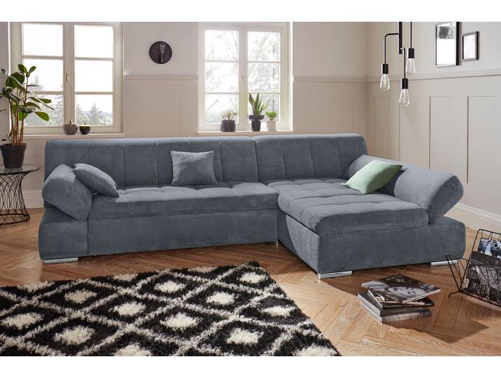 DOMO collection MONA 297x173 cm, modern & komfortabel, optional mit Komfortfunktionen whlw. mit Bettfunktion, L-Form