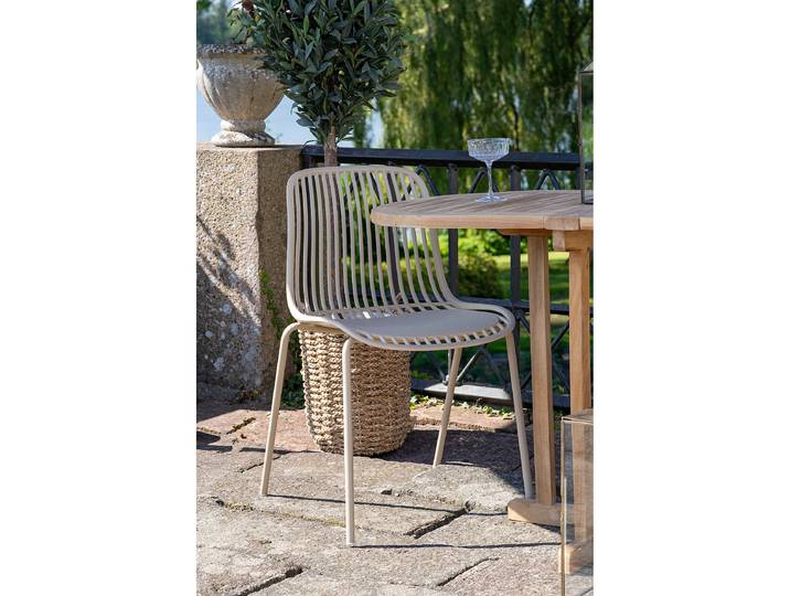 Chaises de jardin Branson - Lot de 4 47 x 82 x 55cm Beige/Beige