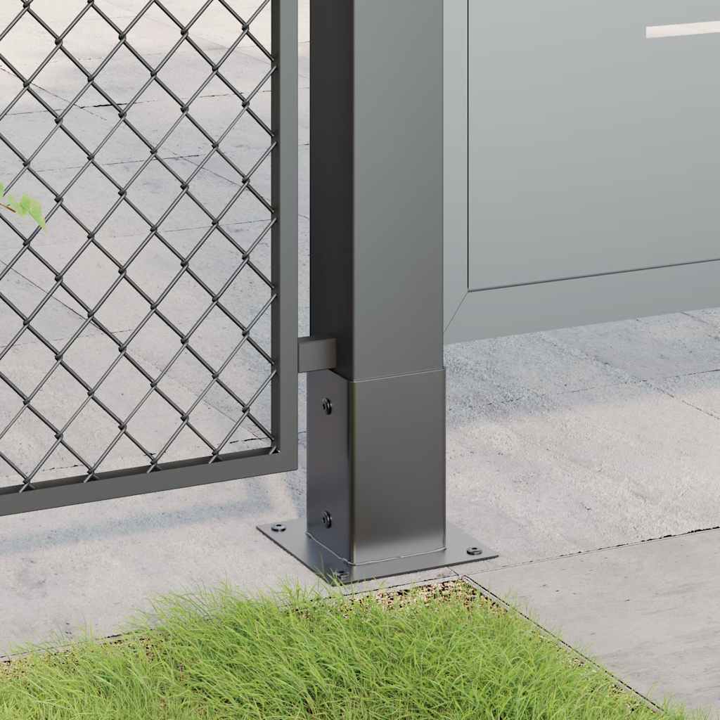vidaXL Bases de poteau carrées 12 pcs anthracite 91x91 mm