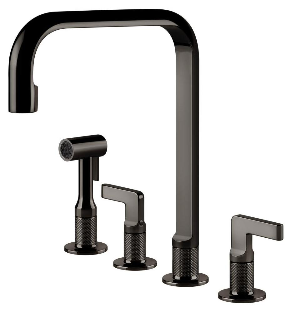 Gessi 58703, Ziehen, Schwarz, Drehventile, Doppel, 3/8", 120°