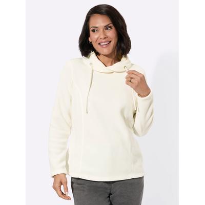 Fleeceshirt CASUAL LOOKS "Fleece-Shirt", Damen, Gr. 42, ecru, 100% Polyester, meliert, unifarben, Shirts