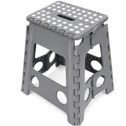 XL Klapphocker, Klapptritt, Steighilfe 40 cm faltbar bis 150 kg Grau