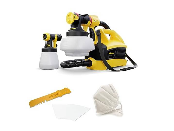 WAGNER Farbsprühsystem W 690 FLEXiO für Wand- und Latexfarben, Lacke & Lasuren im Innen- & Außenbereich, 15 m²-6 min, Behälter 1800 ml/800 ml, 630 W, Schlauch 3,5 m