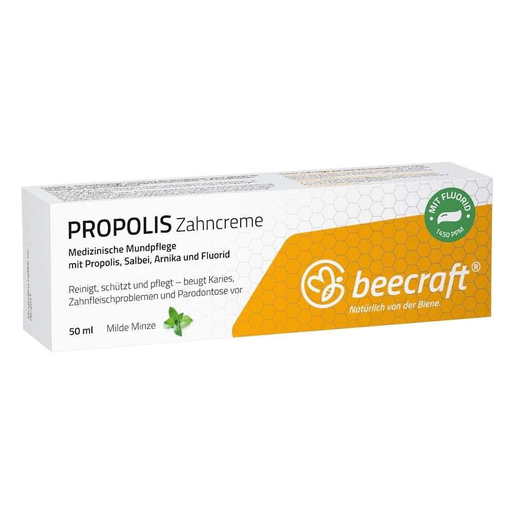 Beecraft Propolis Zahncreme Salbei Arnika Fluorid 50 ml