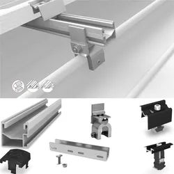 K2 Systems SeamClamp Set für 3 Module auf Rundfalz-Dach PV Unterkonstruktion