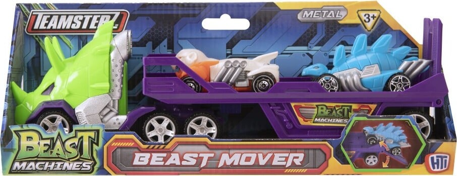 Alltoys Teamsterz sleeptruck met dinosaurus en 2 auto's
