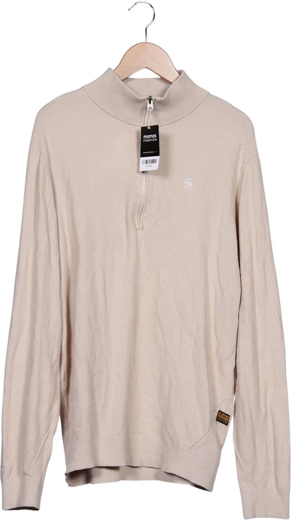 G Star RAW Herren Pullover, Beige, Gr. XL, Baumwolle - Second Hand