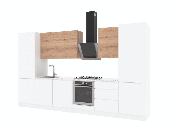 Küchenzeile – Küchenblock 360 cm – Velora / Glanzia – KU-S59